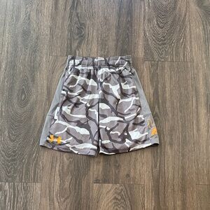 Under Armour Gray and Orange Camo Shorts
